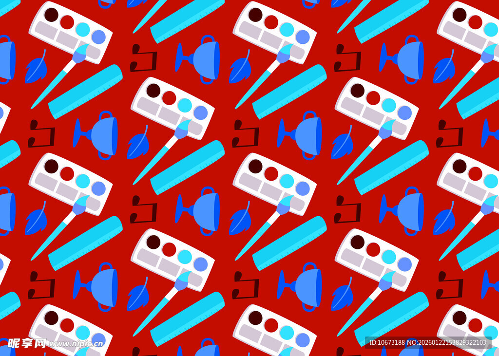 红色背景的几何图案设计