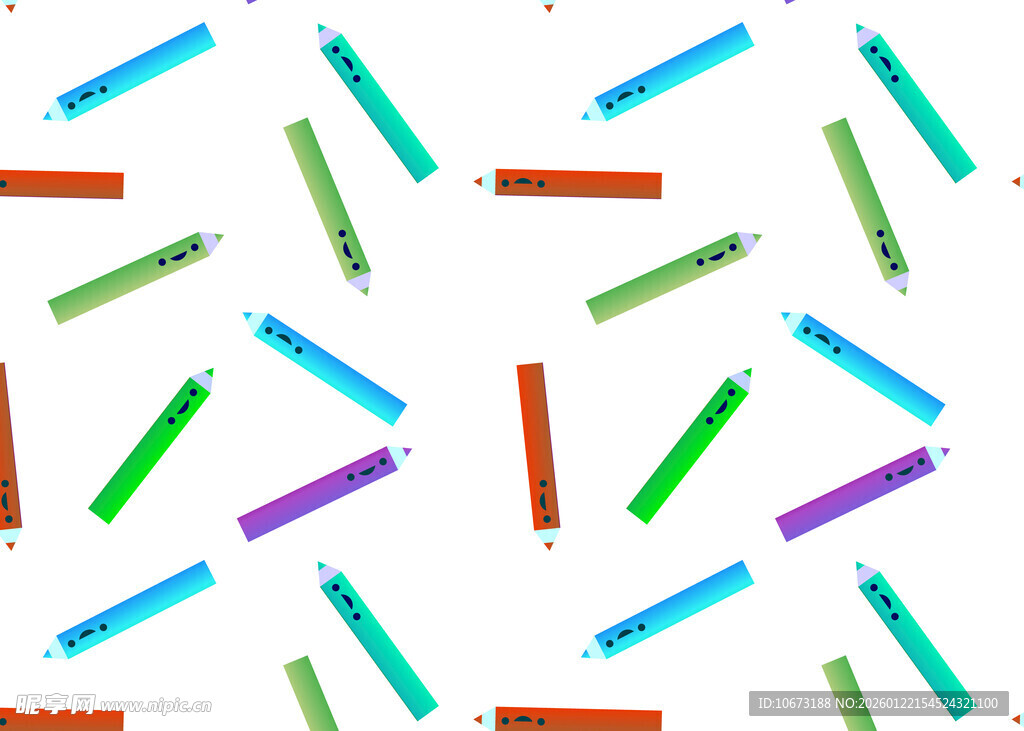 多彩铅笔图案背景