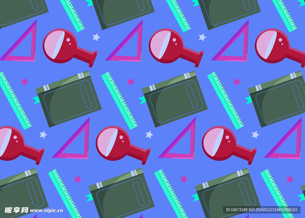 几何文具图案背景