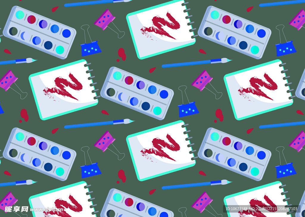 多彩药片图案背景元素