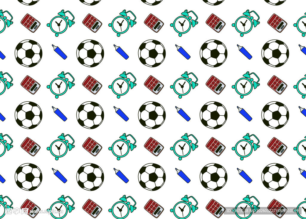 足球图案无缝背景纹理