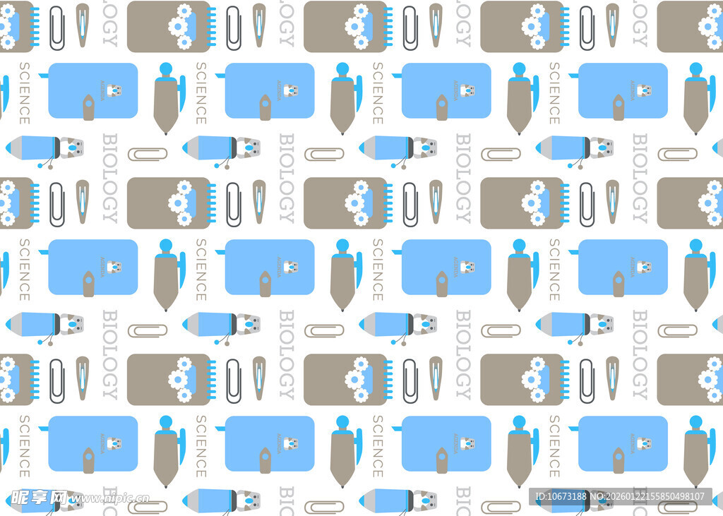 简约文具图案背景设计