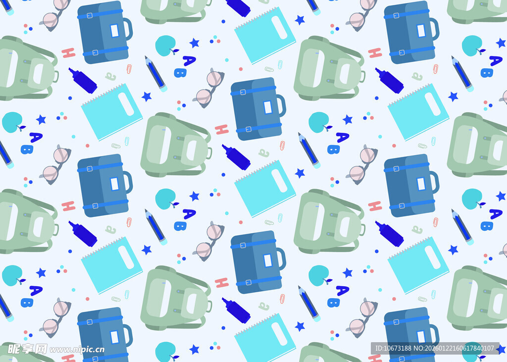 多彩金融元素无缝图案