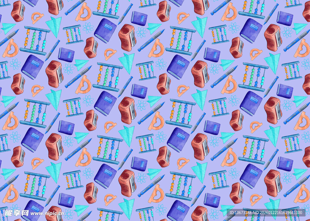 多彩医疗工具图案背景