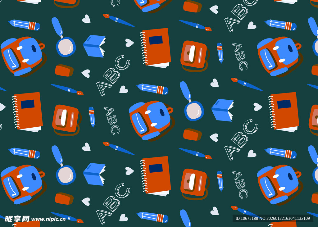 卡通风格电子设备图案背景