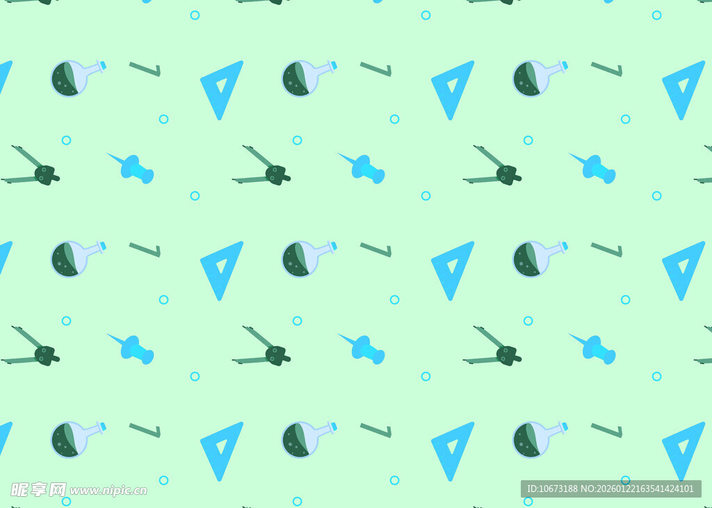 清新几何图案背景图