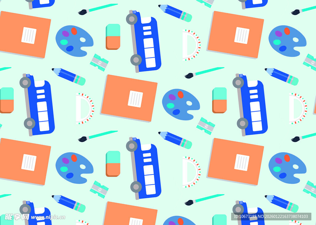 办公文具图案背景