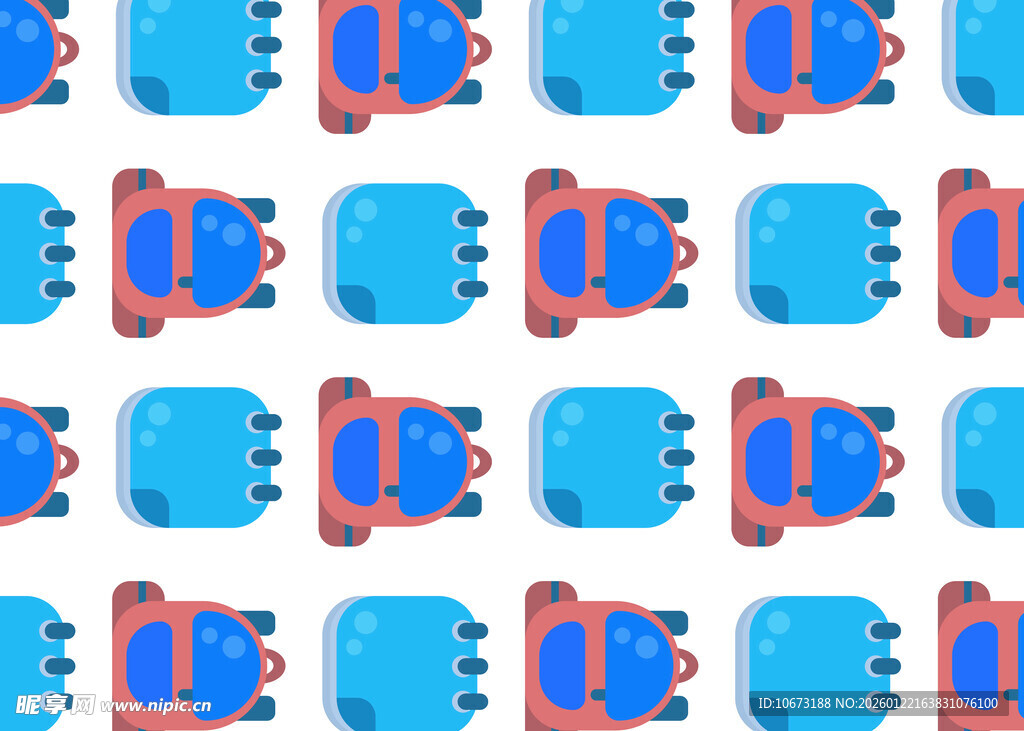 蓝色机器人图案背景纹理