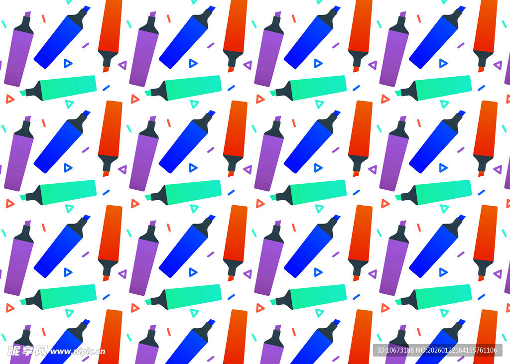 多彩铅笔图案背景设计