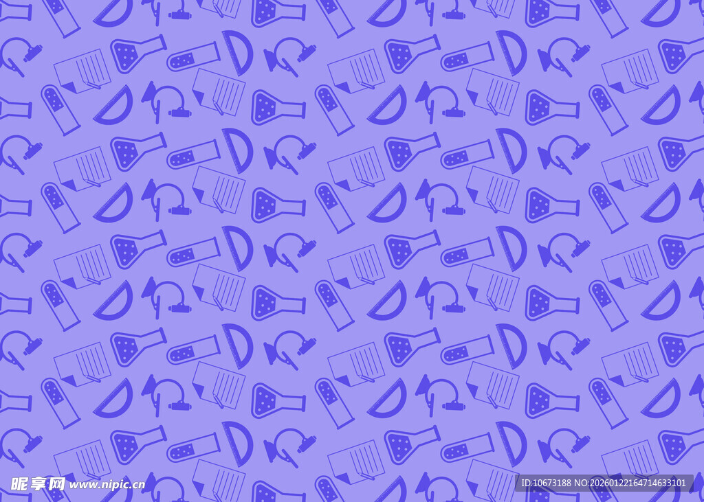 紫色可爱卡通图案背景