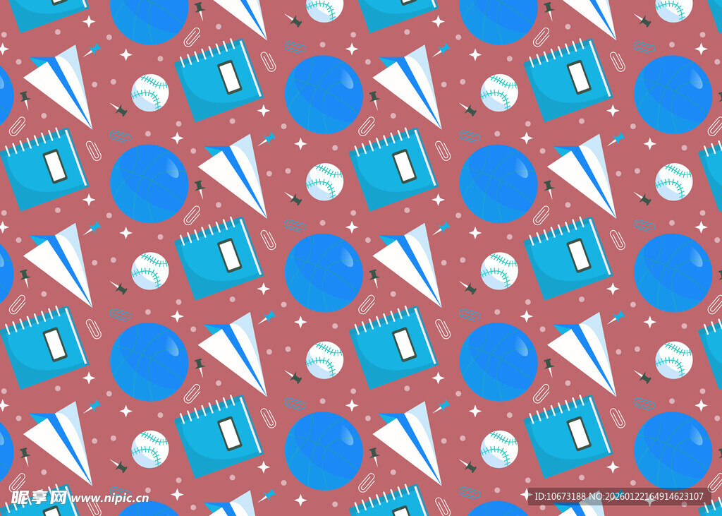 红蓝飞机图案背景纹理