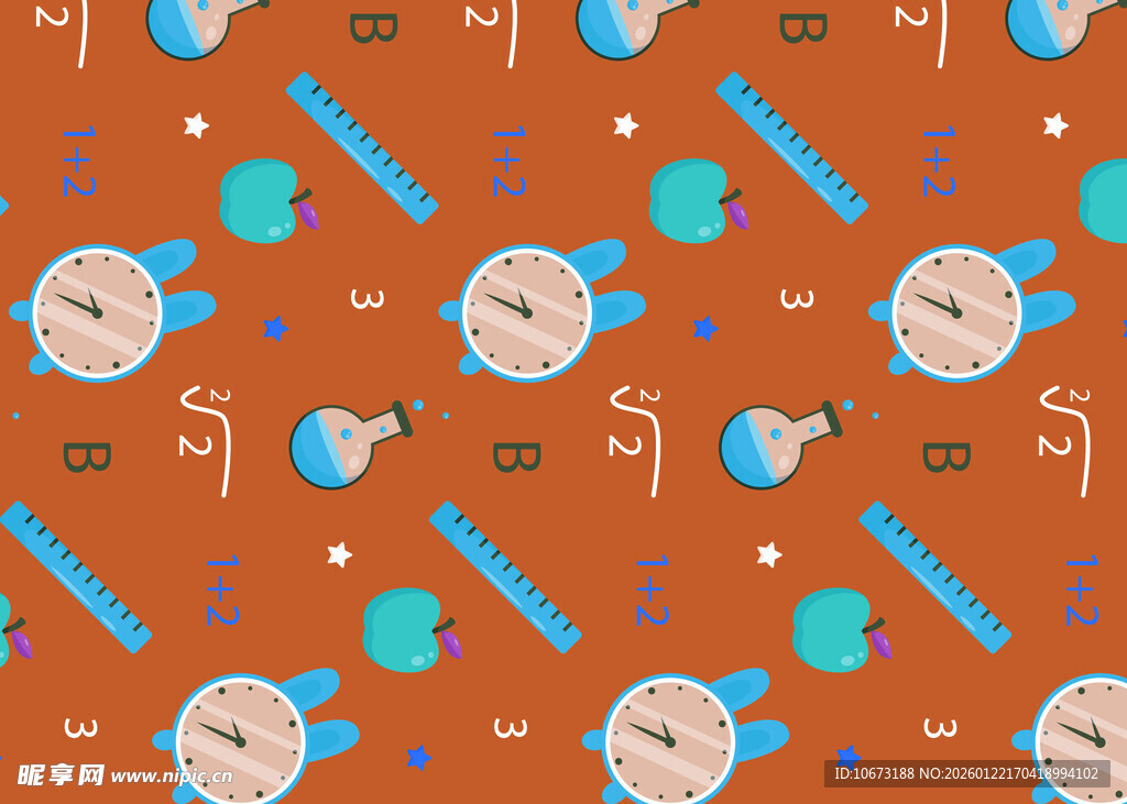 音乐元素无缝图案背景