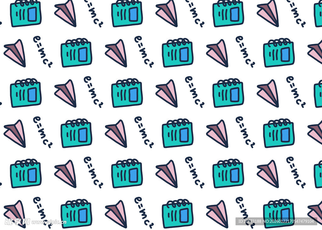 卡通相机飞机图案背景图