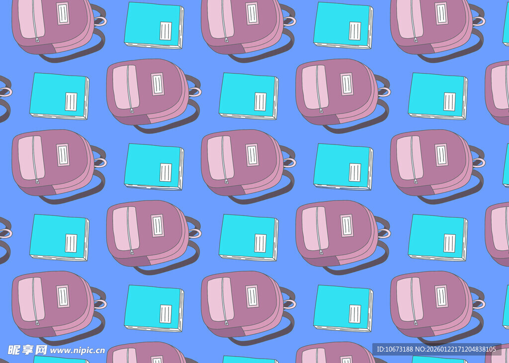 卡通风格的打印机图案背景