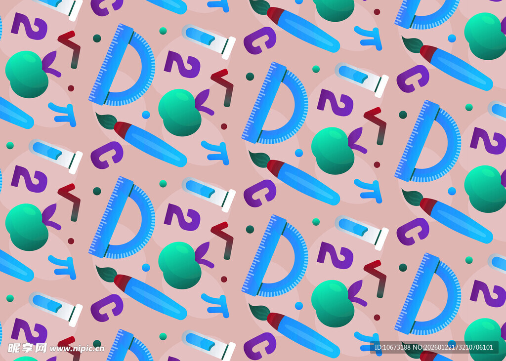 多彩字母图案背景设计