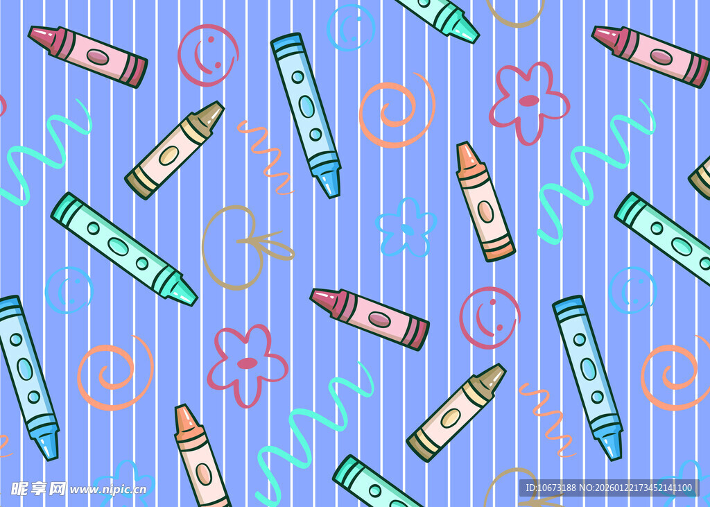 多彩卡通荧光笔图案背景