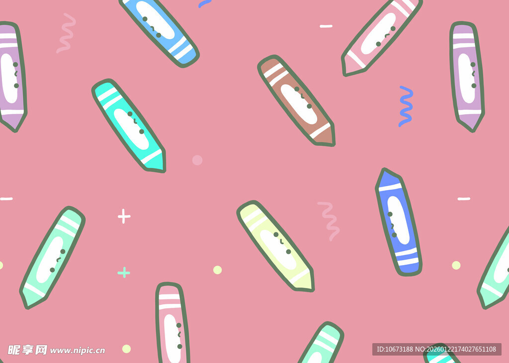 彩色铅笔图案背景