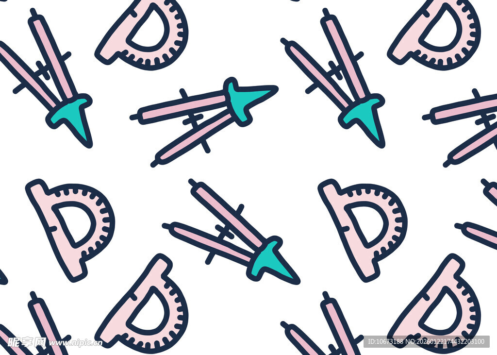 几何绘图工具图案背景