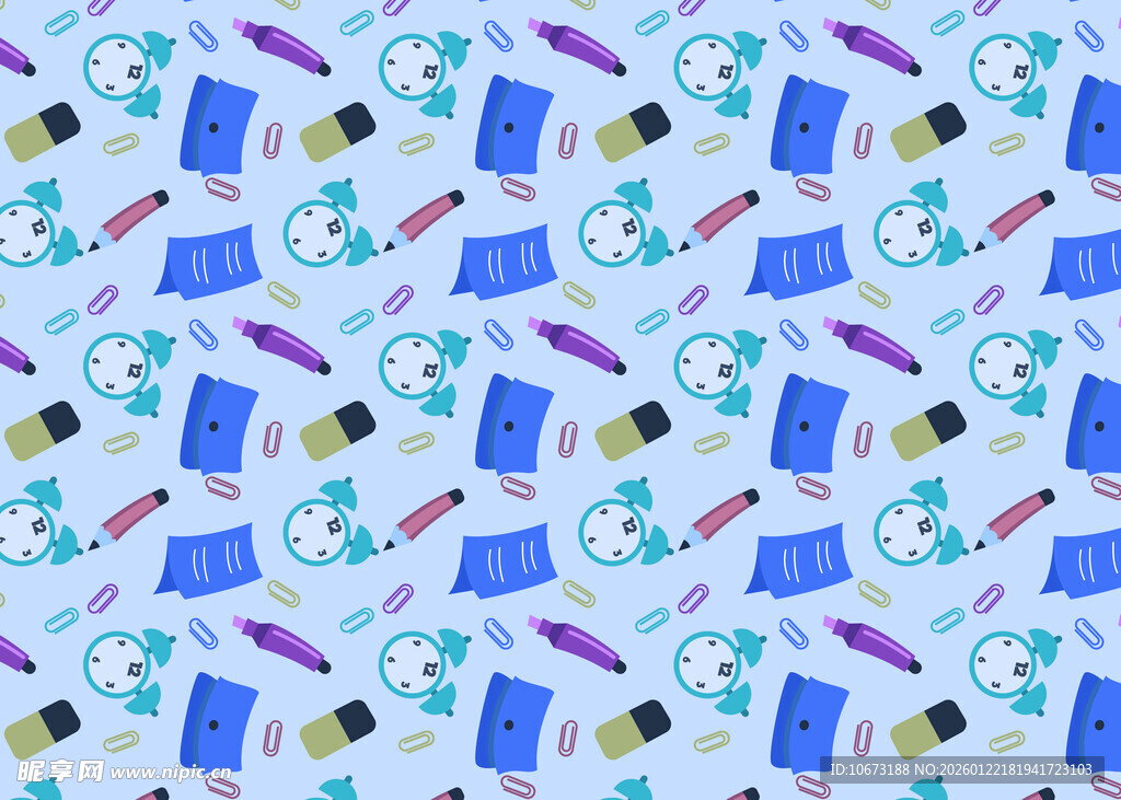 医疗元素无缝图案设计