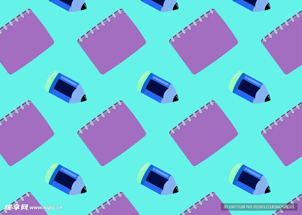 笔记本与相机图案背景