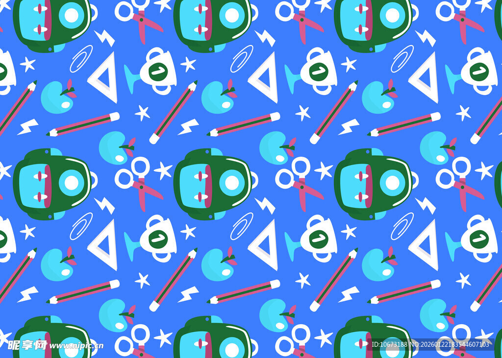 几何元素卡通图案背景