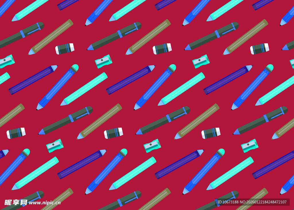 红色背景多彩图案纹理