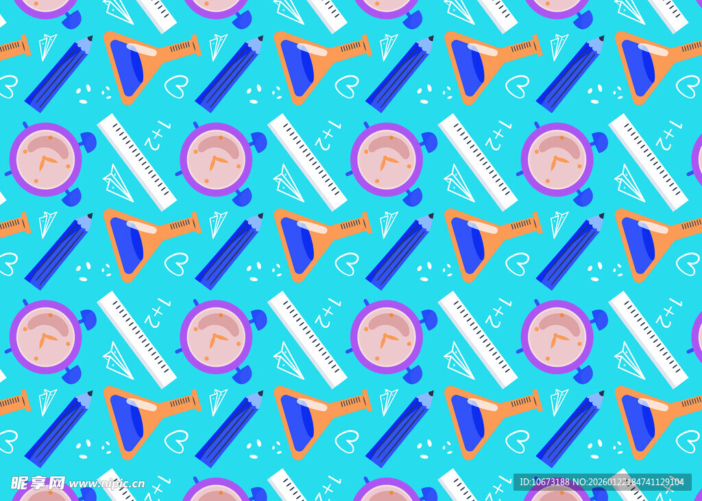 多彩运动元素几何图案背景