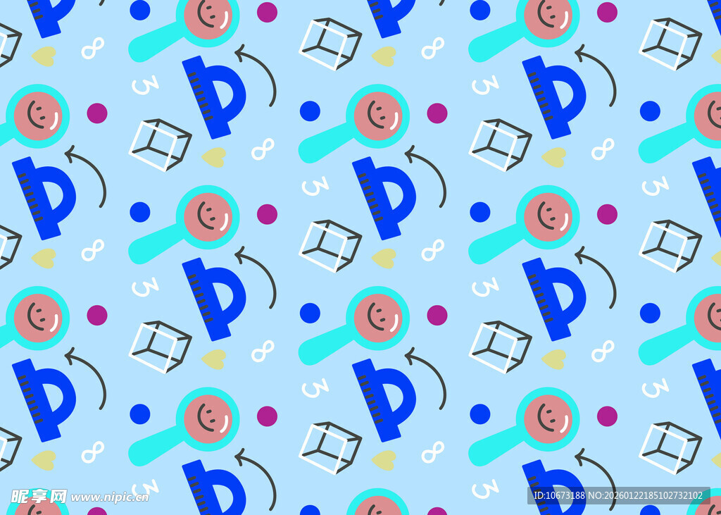 多彩字母图案背景设计