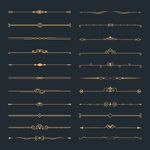 金色装饰线条素材集合