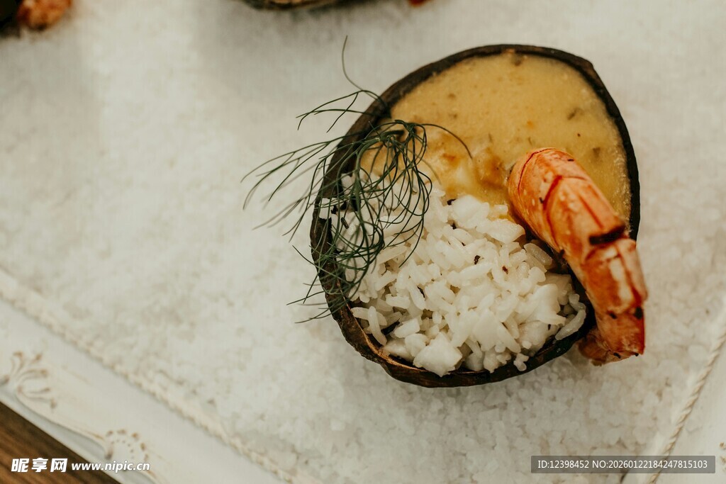 美味寿司配鲜虾