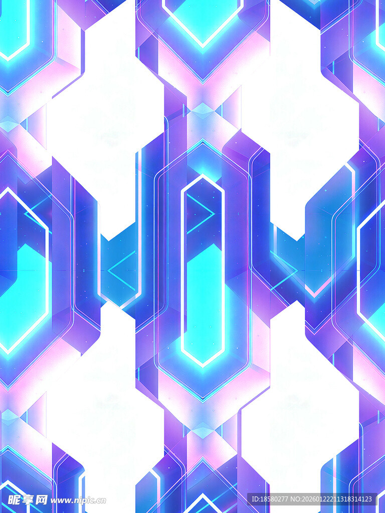几何幻彩立体图案背景
