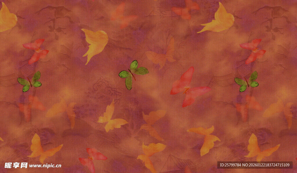 秋季落叶花卉图案背景