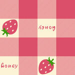 草莓蜂蜜主题粉色格子