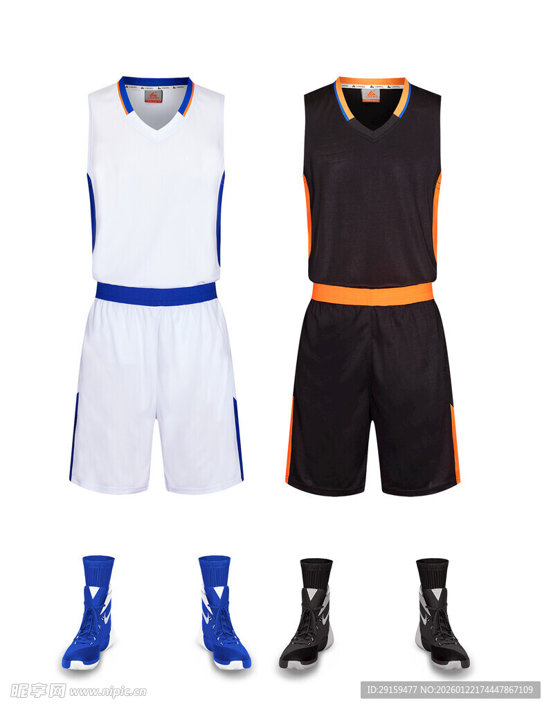 篮球运动套装及鞋袜展示