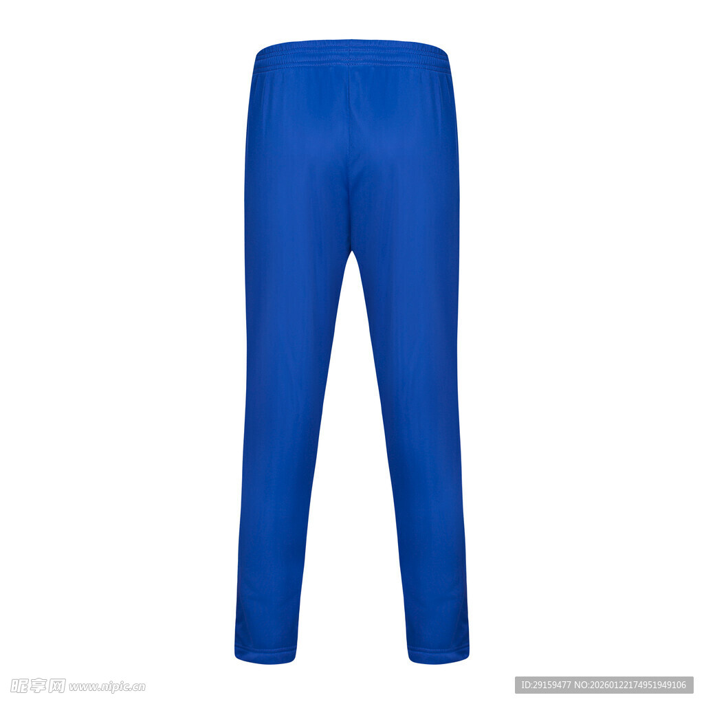蓝色紧身运动长裤