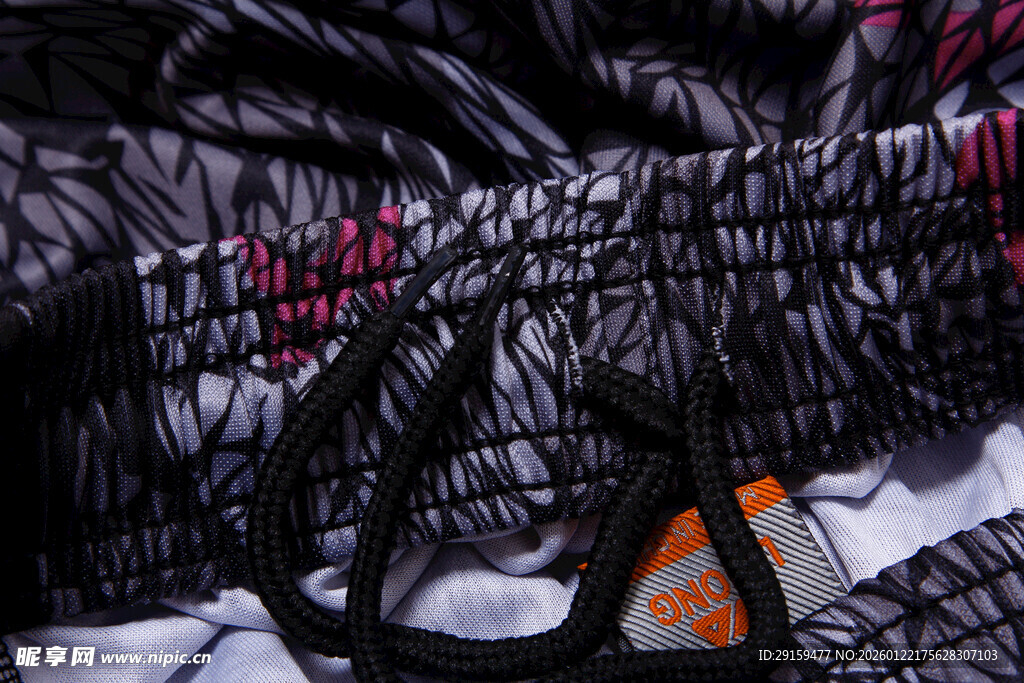 潮流运动服饰细节特写