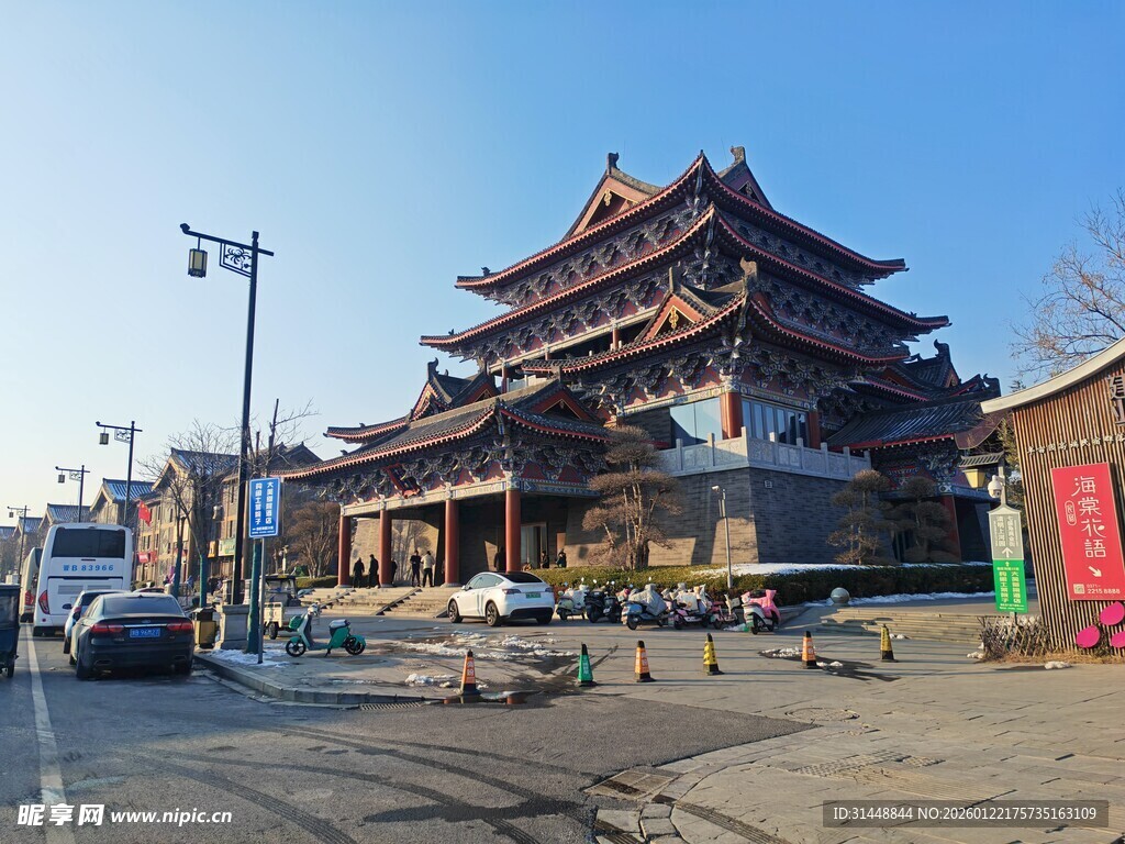 古色古香的中式城楼建筑