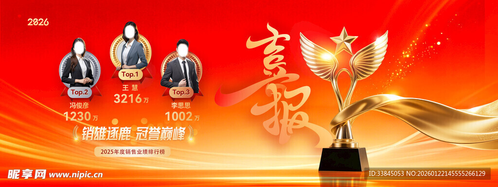 年会销售颁奖展板