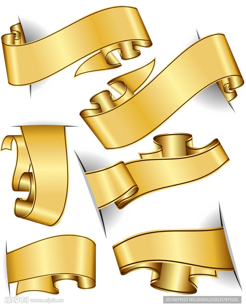 金色丝带集合