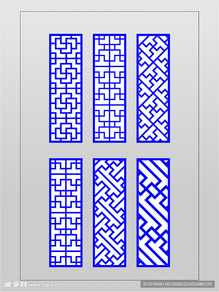 中式镂空雕花图案设计