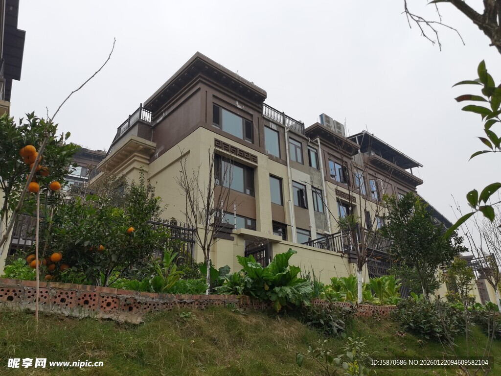 山间精致别墅建筑景观