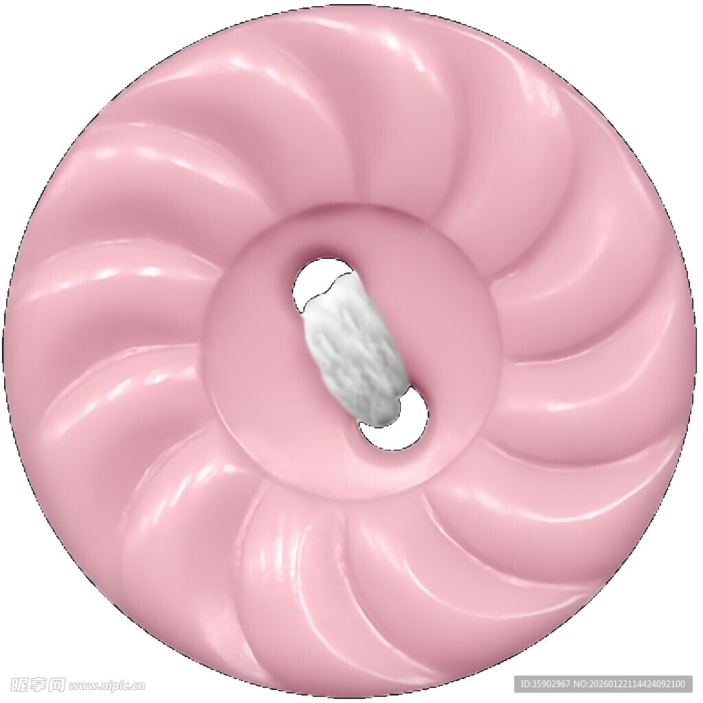 粉色螺旋纹甜甜圈造型物件