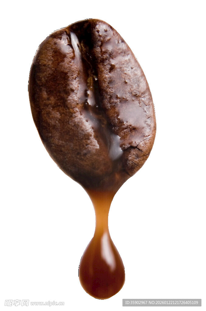 滴落咖啡液的咖啡豆