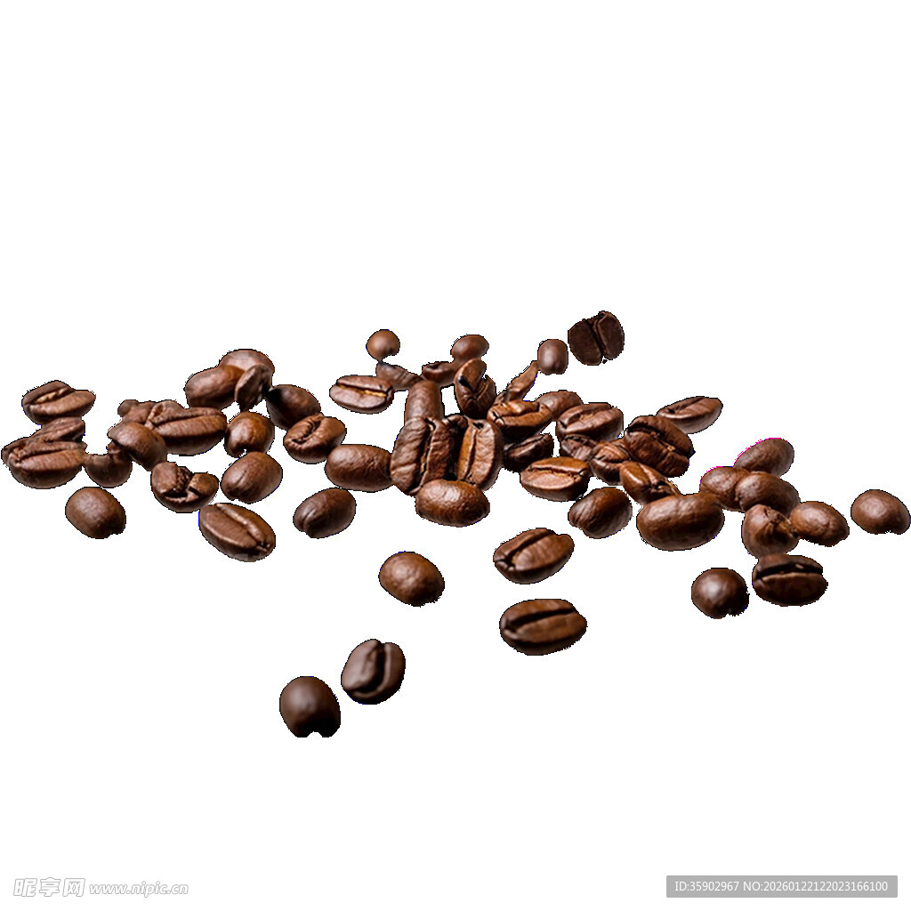 散落的烘焙咖啡豆