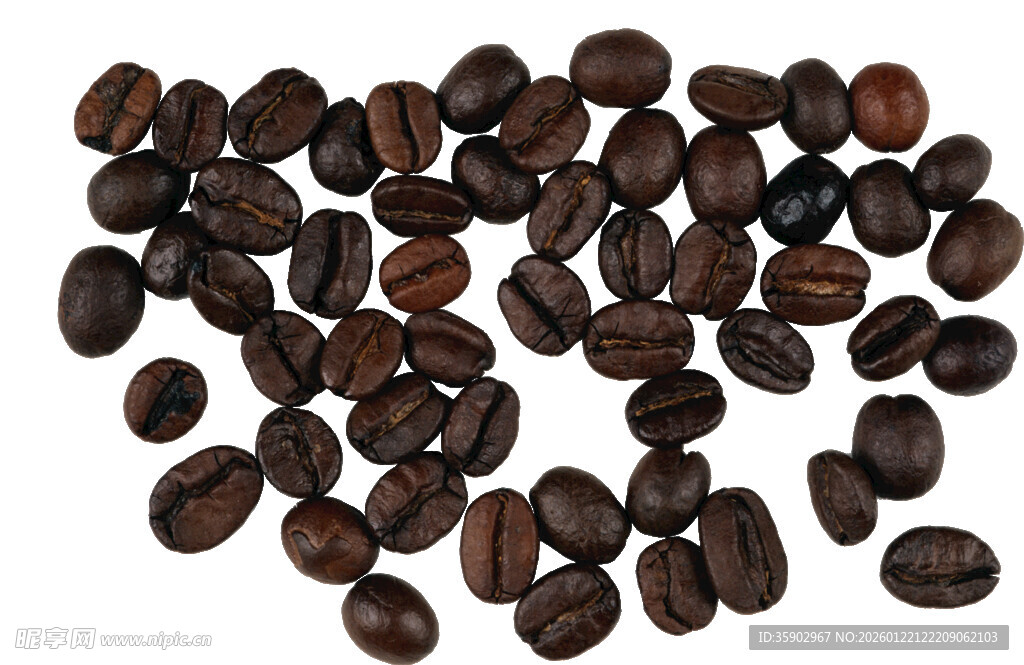 散落的烘焙咖啡豆