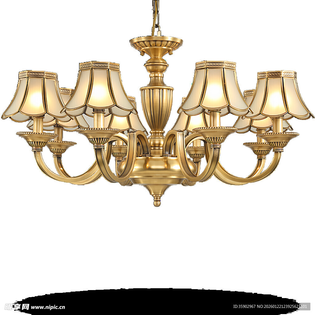 欧式古典金色多头吊灯