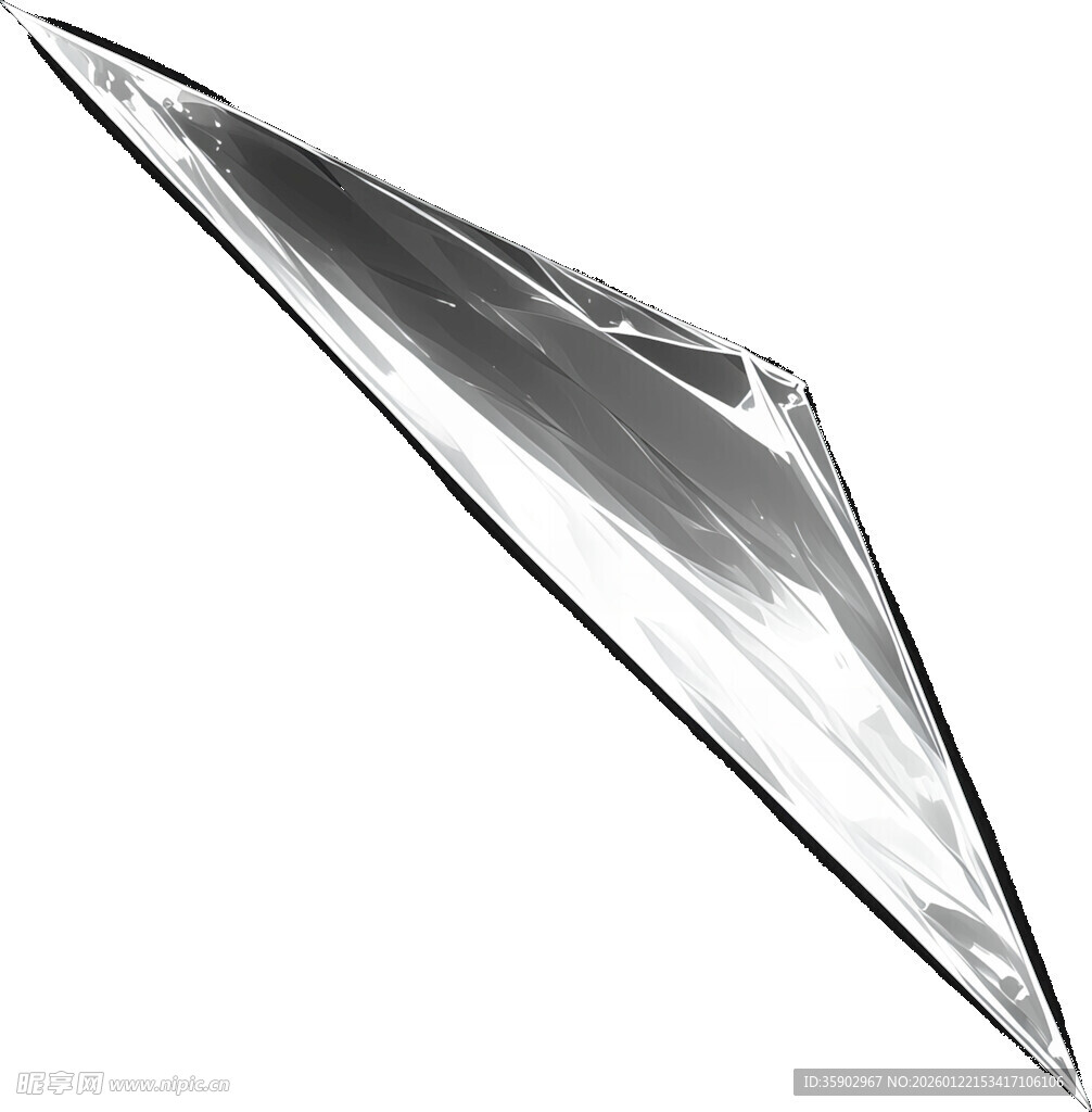 透明菱形几何形状物件