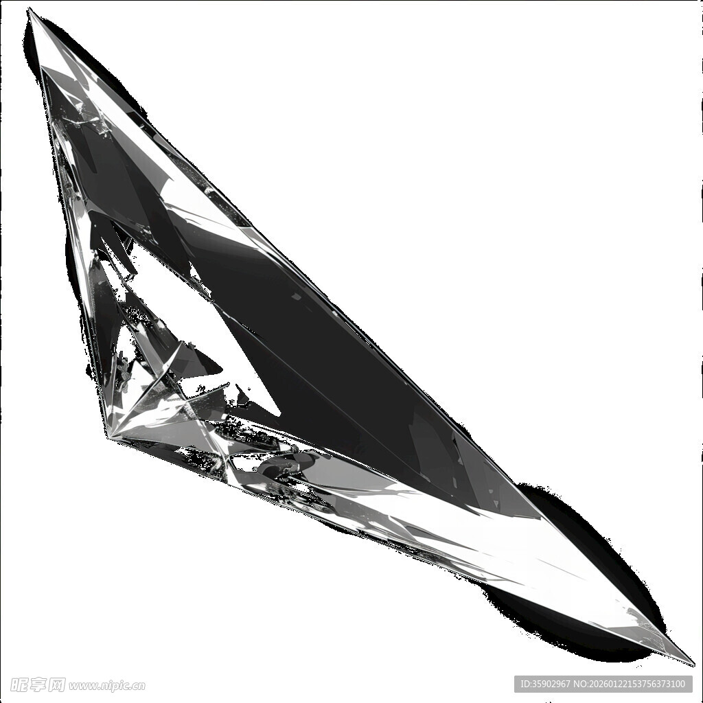 破碎玻璃锋利碎片素材