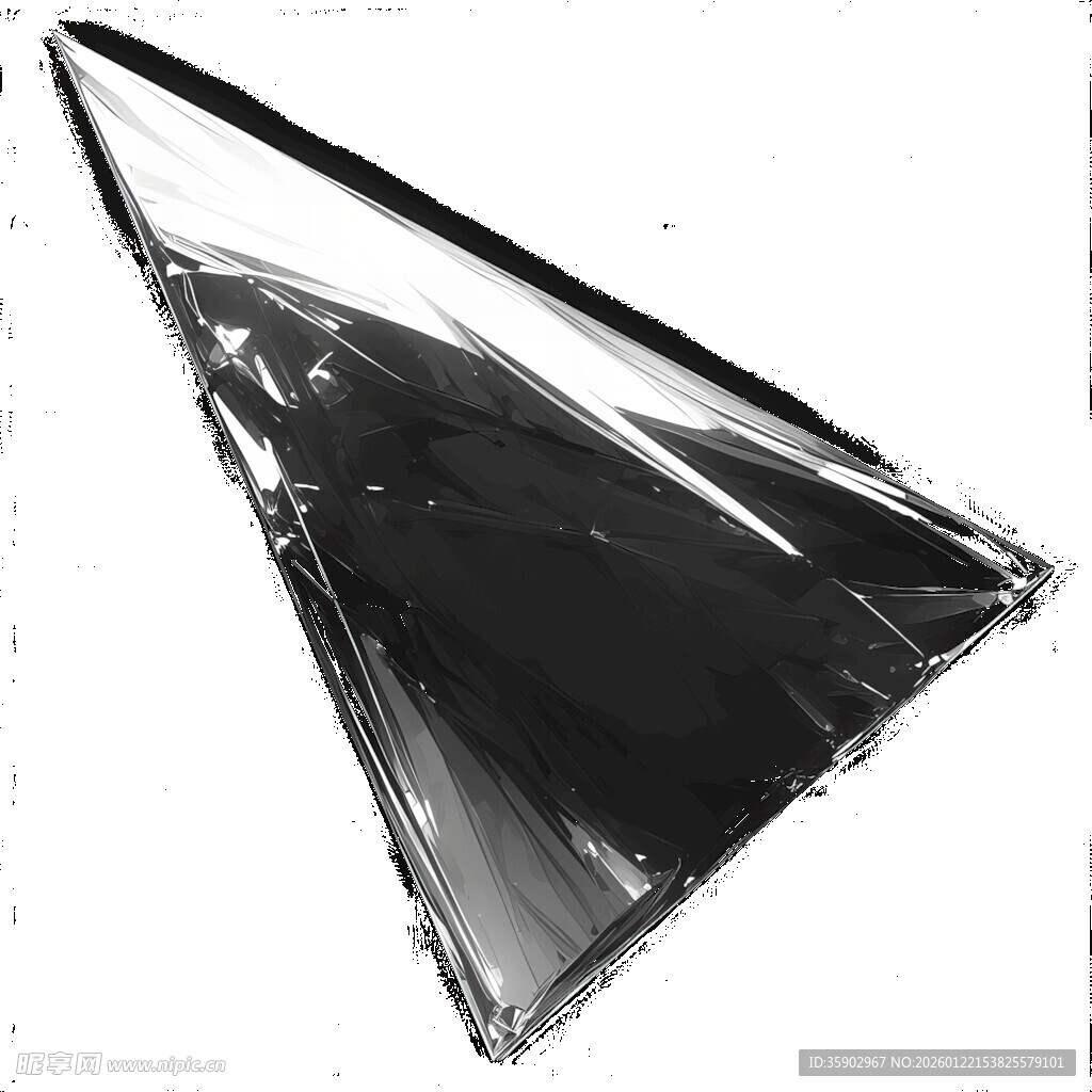 破碎玻璃锋利碎片素材