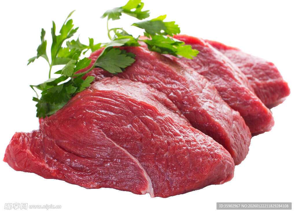 新鲜生牛肉切片